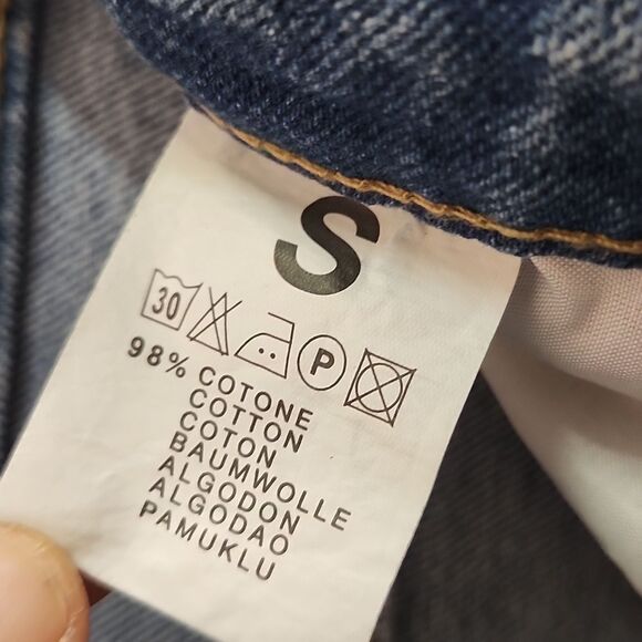 LAST Women's Wide-leg Cotton Blue Denim Jeans Capri Pants Small - Picture 6 of 12